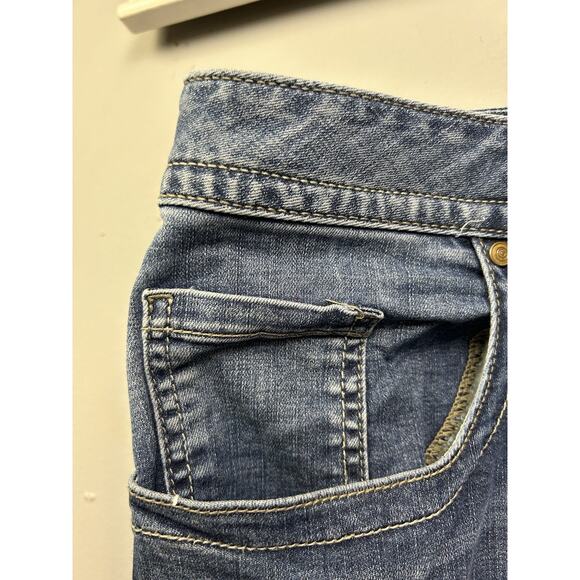 Lane Bryant Boot Cut Jeans Womens Sz 26 Regular Denim Blue Genius Fit Distressed - Picture 7 of 10